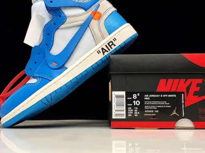 MaikeSneakers 1 UNC Air Off-White AQ0818-148 Jordan Blue Powder 0616